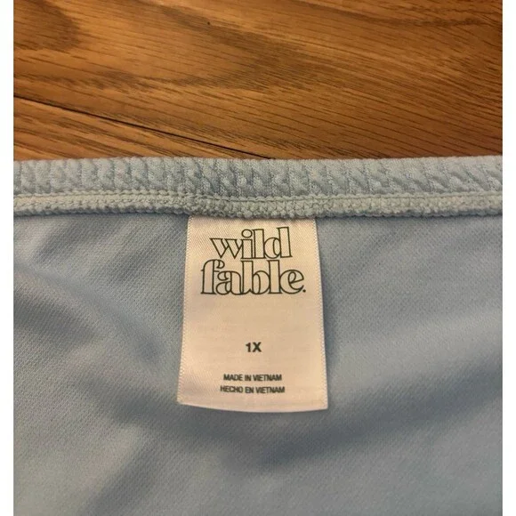 Wild Fable Textured Light Blue Bikini Set Size 1X - Picture 7 of 8